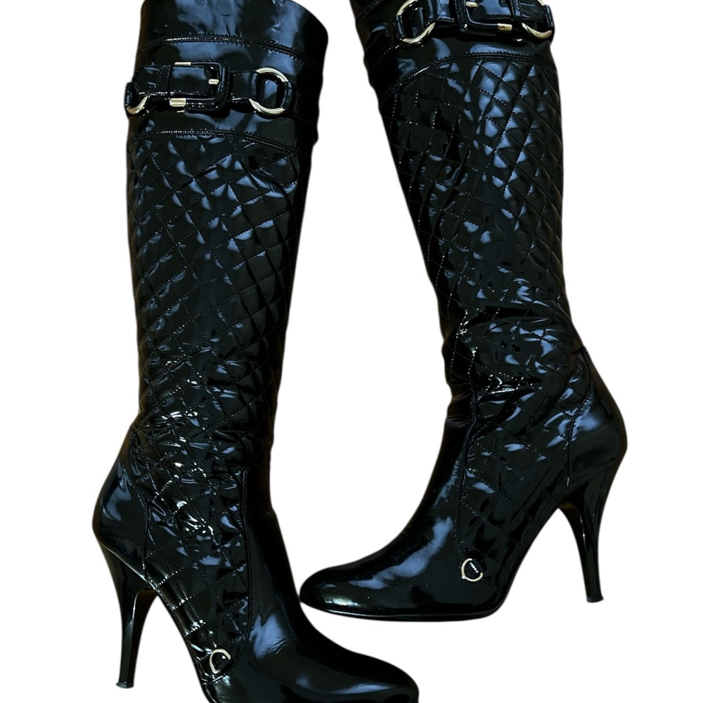 Burberry Black Quilted Knee-High Boots